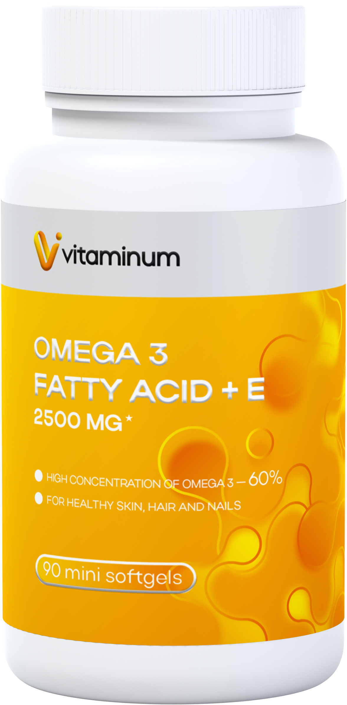  Vitaminum ОМЕГА 3 60% + витамин Е (2500 MG*) 90 капсул 700 мг   в Рубцовске