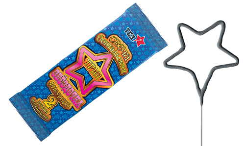  Бенгальские свечи фигурные 2 шт "Звездочка"  в Рубцовске